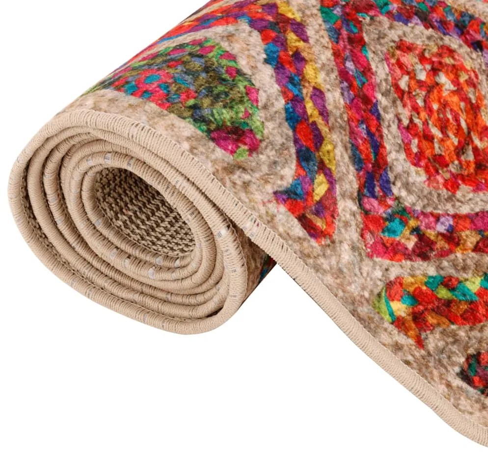 Tapete lavável antiderrapante 160x230 cm multicor