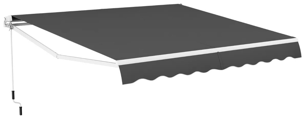 Toldo com manivela toldo varanda proteção solar toldo braço articulado 400 x 250 cm verde