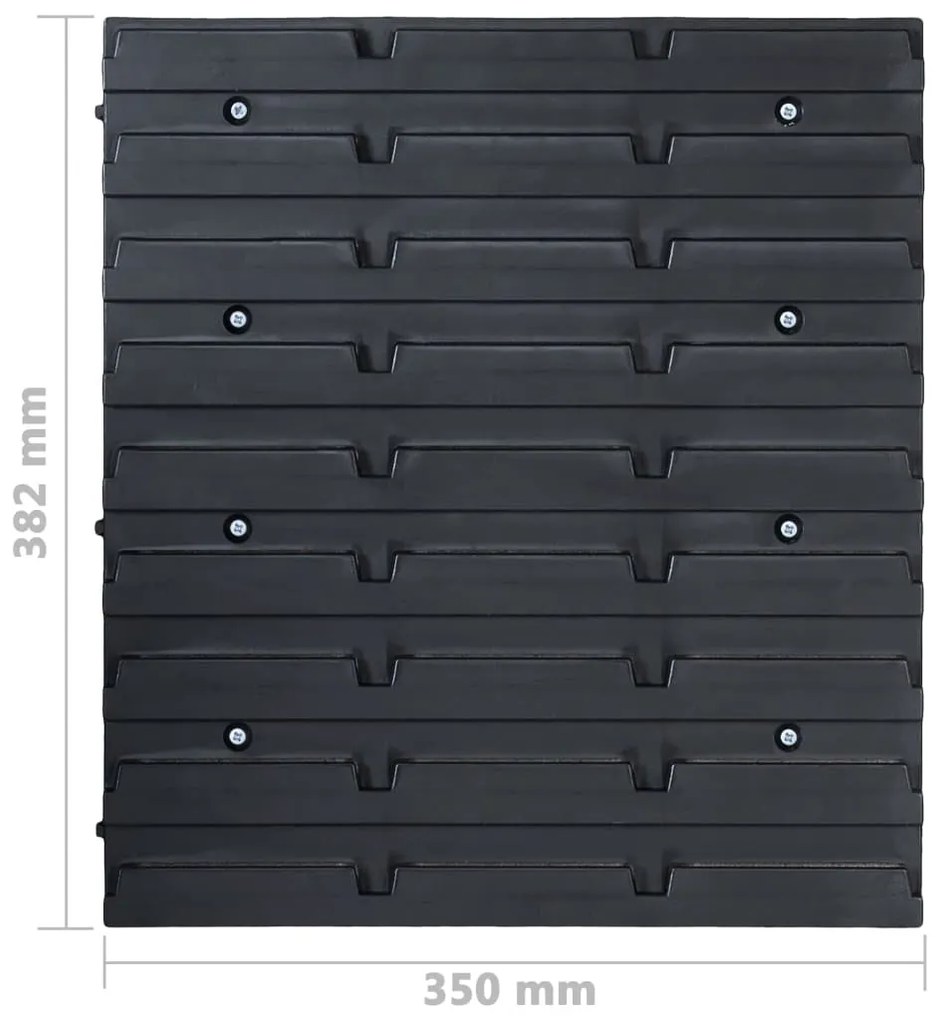 141 pcs kit caixas arrumação c/ painéis parede vermelho e preto