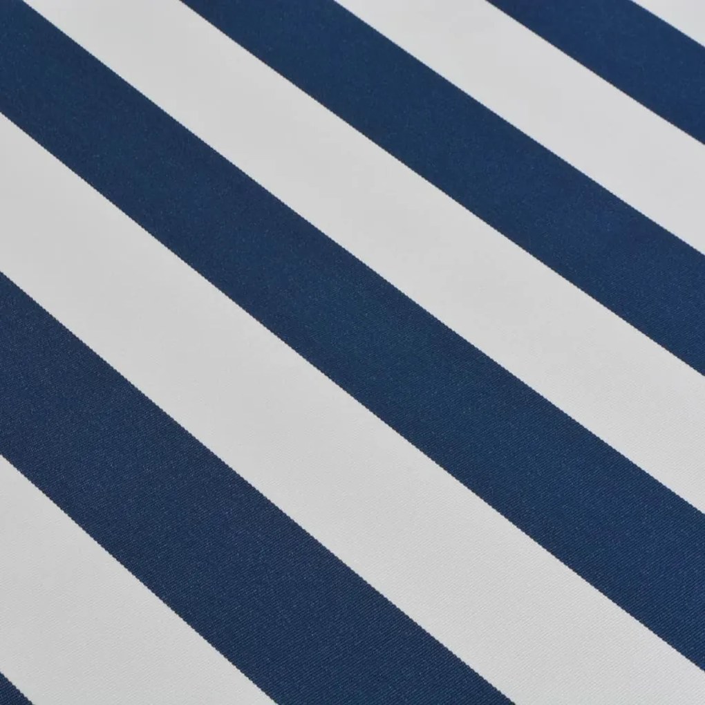 Toldo dobrável manual 500 cm azul e branco