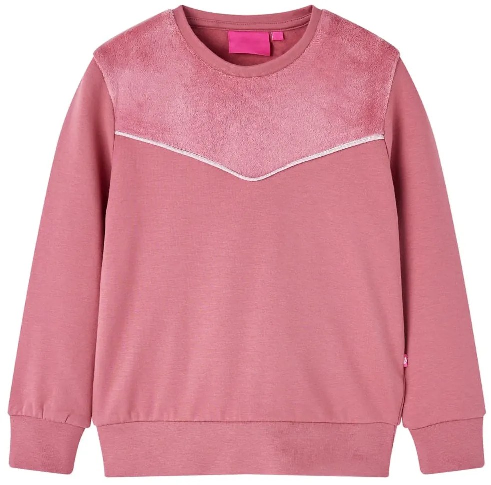 Sweatshirt para criança design retalhos de veludo cor framboesa 116