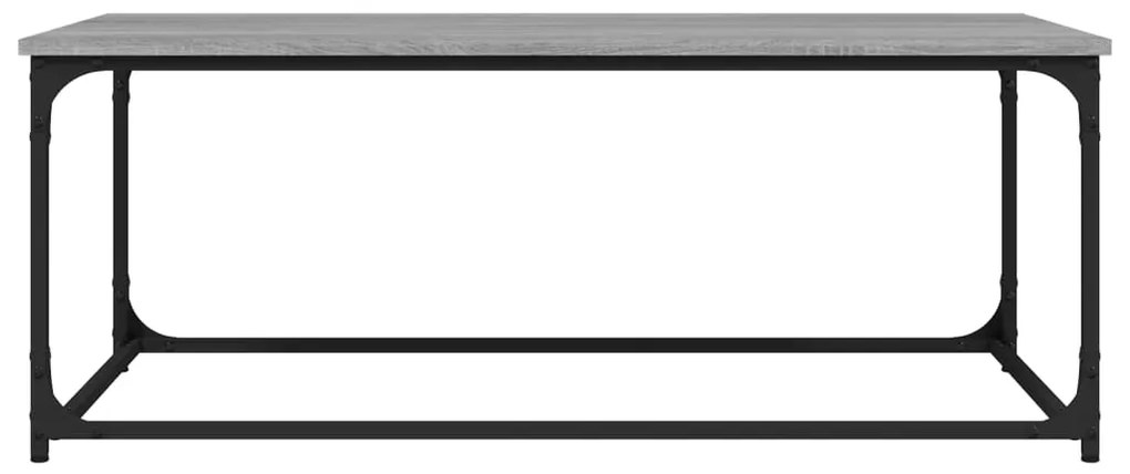 Mesa de centro 102x50x40cm derivados madeira/ferro cinza sonoma