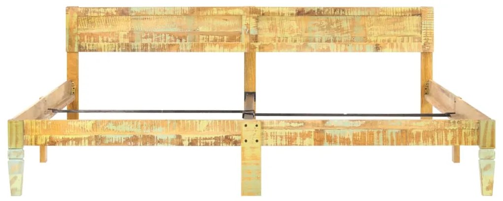 Estrutura de cama madeira recuperada maciça 200x200 cm