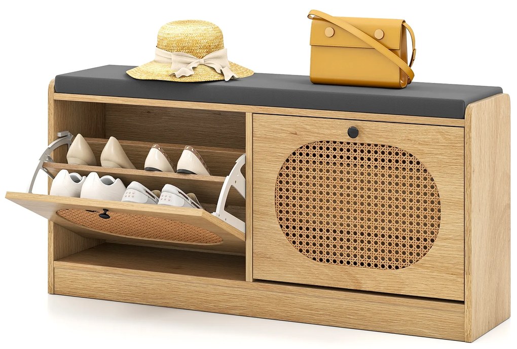 Estante de 180 cm de altura com gaveta e 10 cubos abertos - Branco