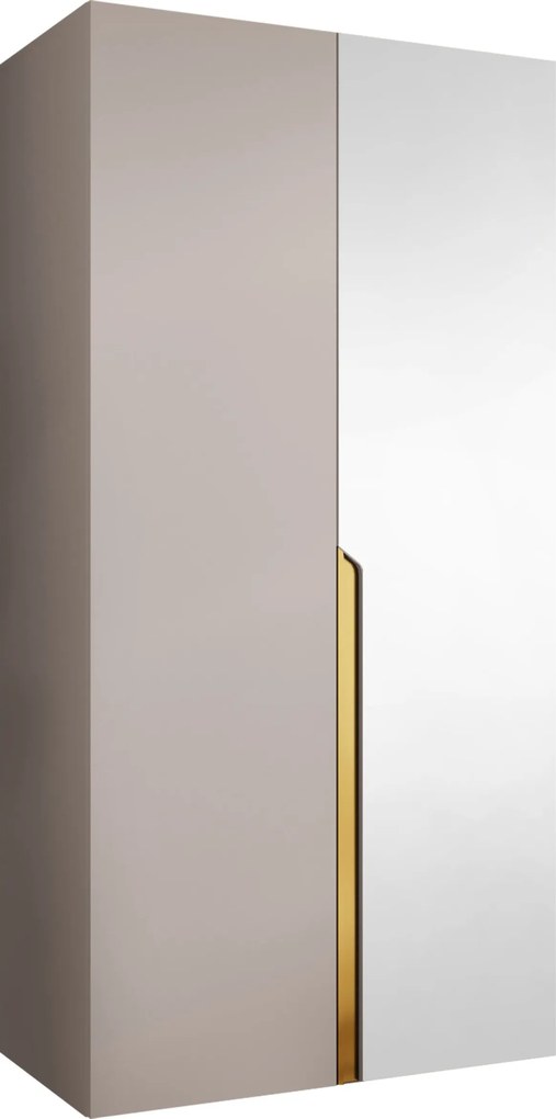 Roupeiro Hartford 584, Dourado, Caxemira, 202x100x52cm, 67.3 kg, Portas para roupeiro: Com dobradiças