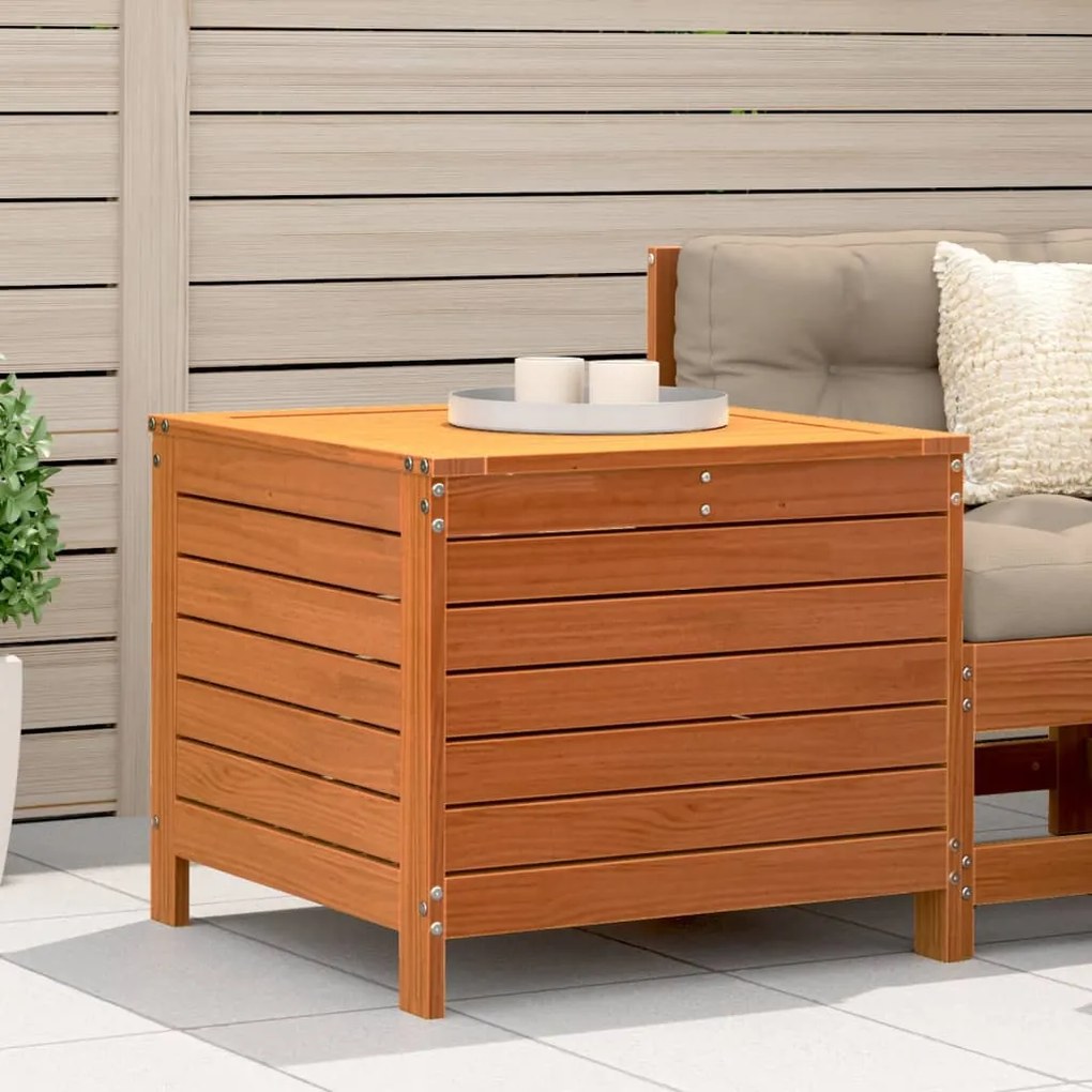 vidaXL Apoio pés p/ jardim 62x63,5x53,5 cm pinho maciço castanho-mel