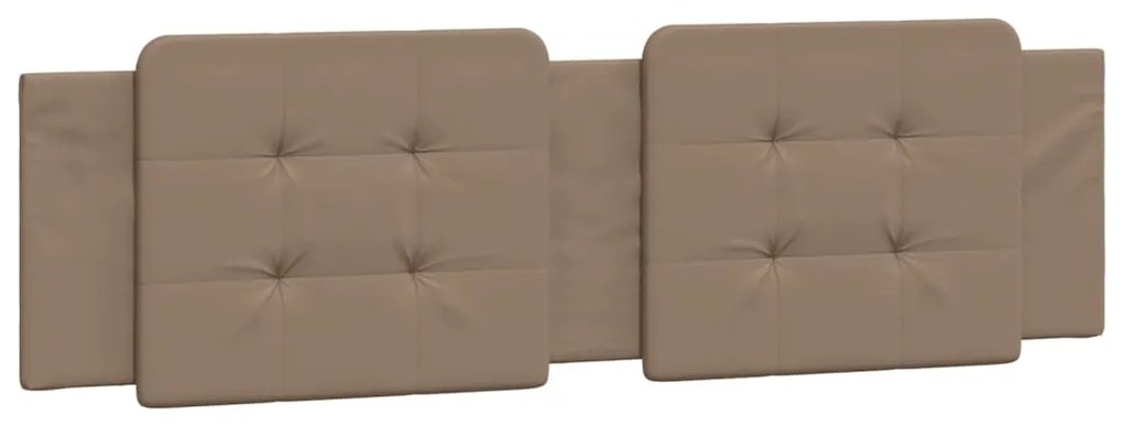 Estrutura cama cabeceira 180x200 cm couro artificial cappuccino