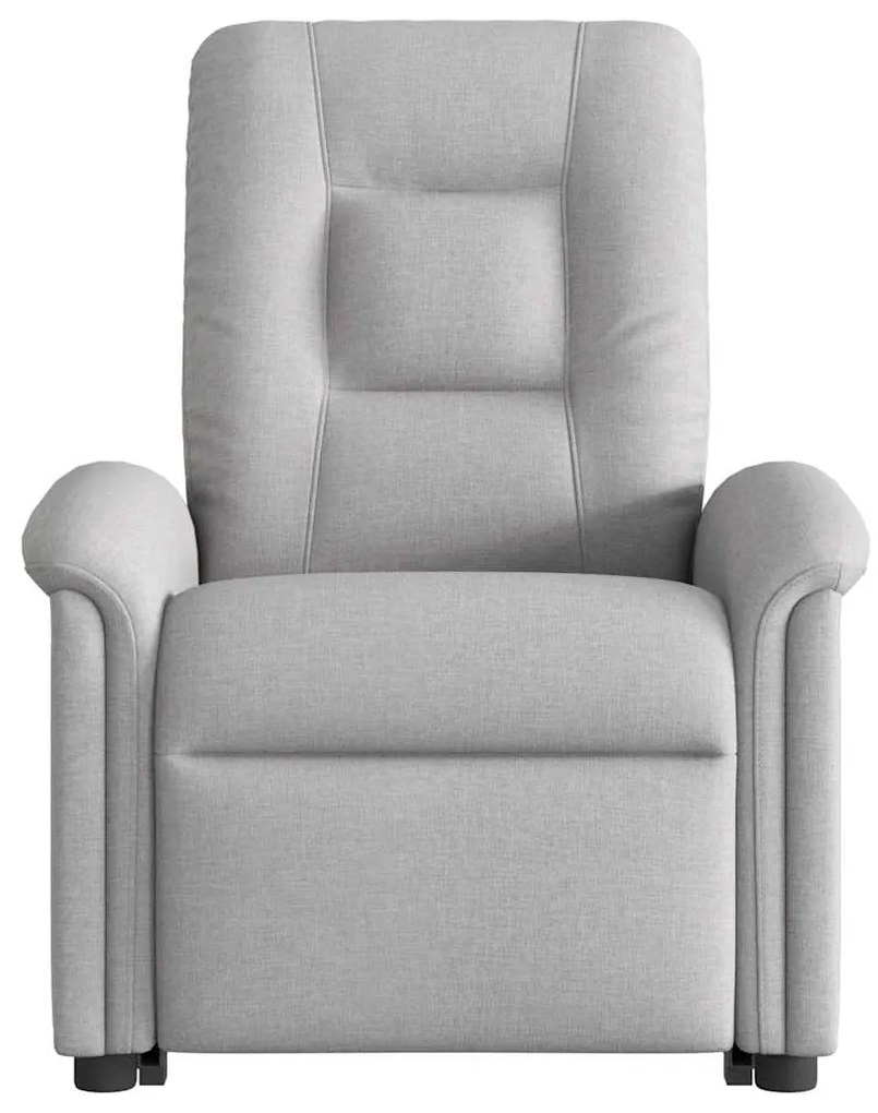 Poltrona elevatória de massagens tecido cinzento-nublado