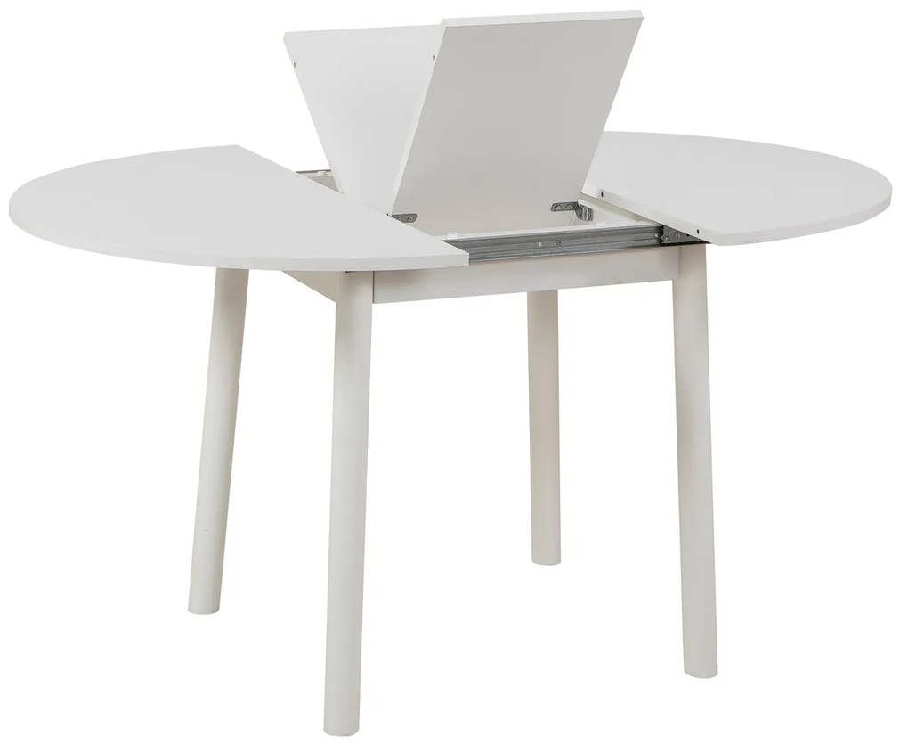 Conjunto de Mesa de Jantar Extensível e Cadeiras Oliver – Branco – Mes