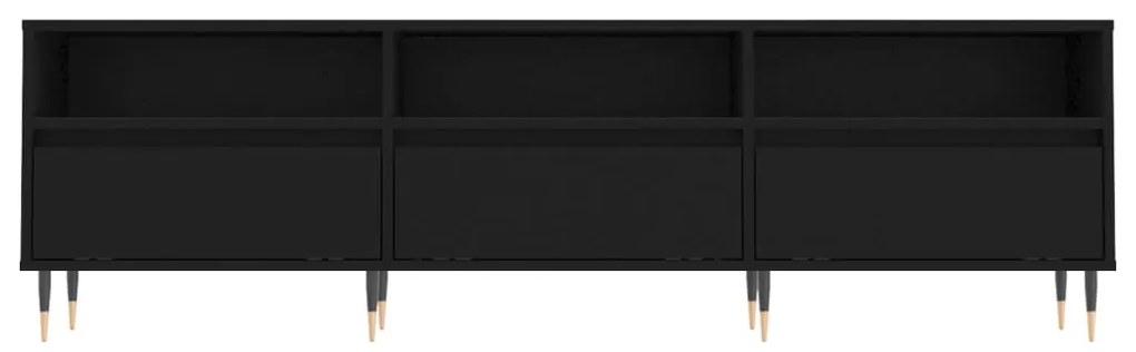 Móvel de TV 150x30x44,5 cm derivados de madeira preto