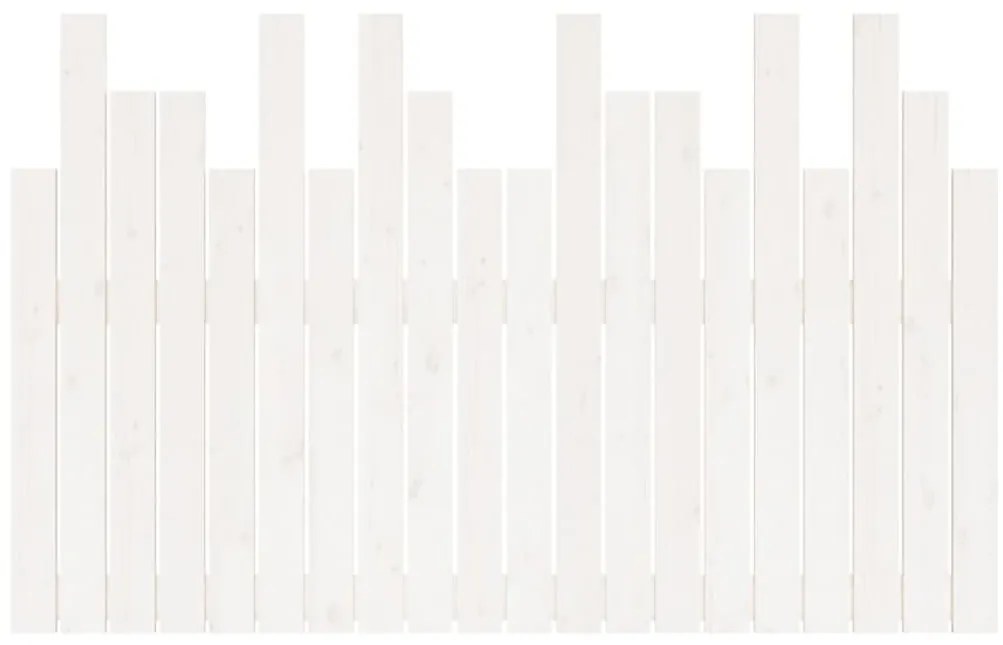 Cabeceira de parede 127,5x3x80 cm pinho maciço branco