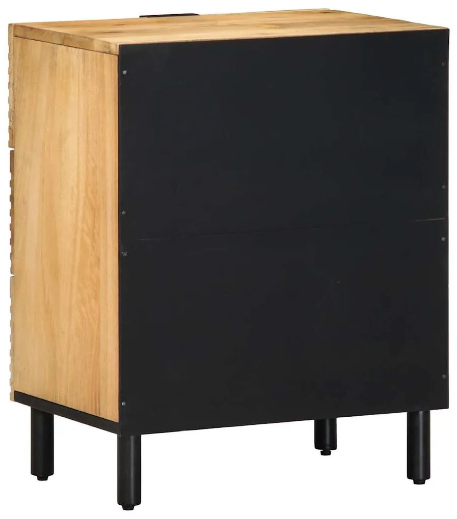 Mesa de cabeceira 50x33x60 cm madeira de mangueira maciça
