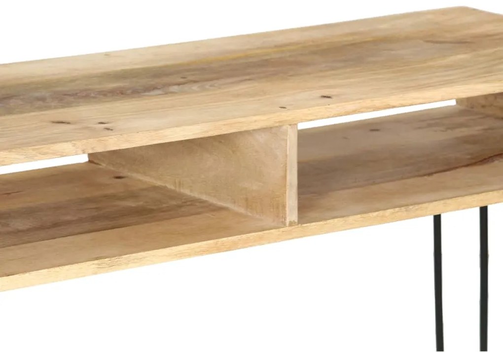 Mesa consola em madeira de mangueira maciça 115x35x76 cm