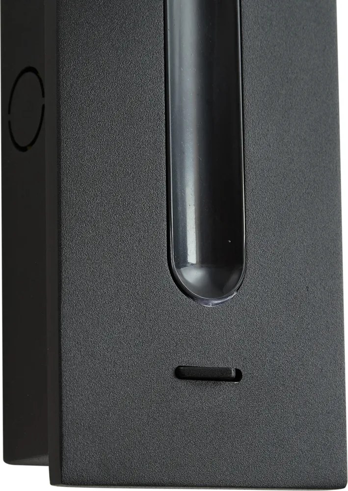 Conjunto de 2 candeeiros de parede modernos pretos com LED - Plaza