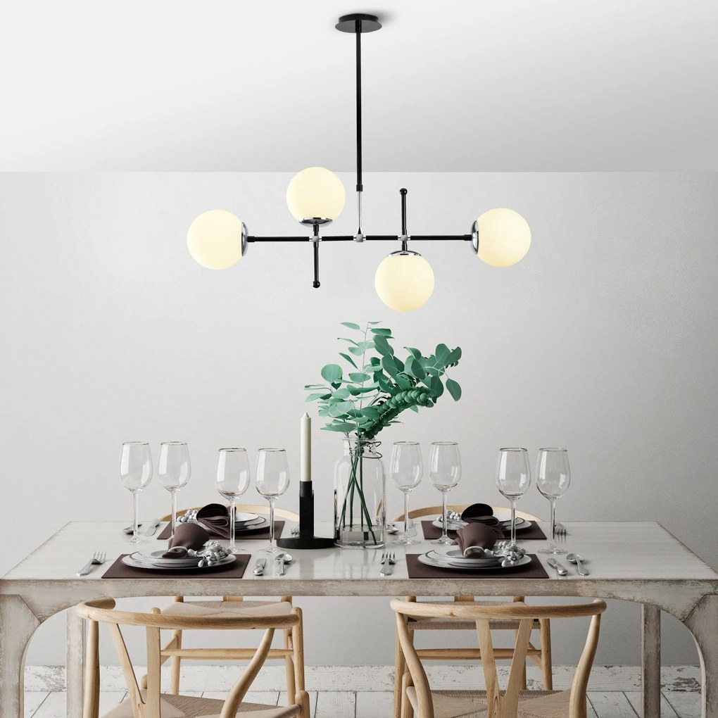 Chandelier My Legend – Preto e Branco – 90 x 15 cm