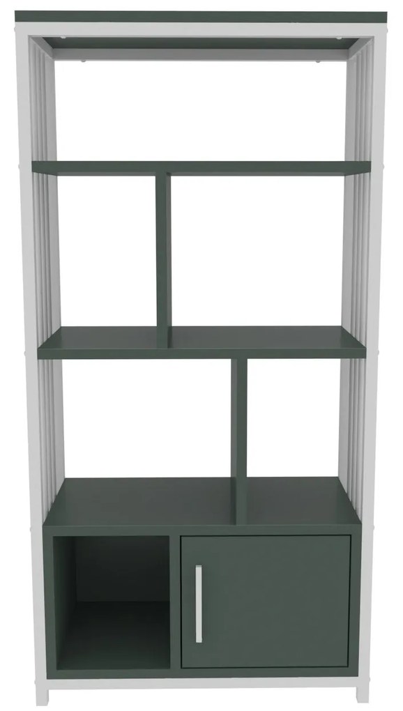 Estante Valero – Verde e Branco – 60 cm x 120 cm x 29,6 cm