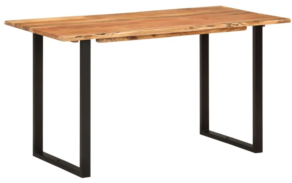Mesa de jantar 140x70x76 cm madeira de acácia maciça