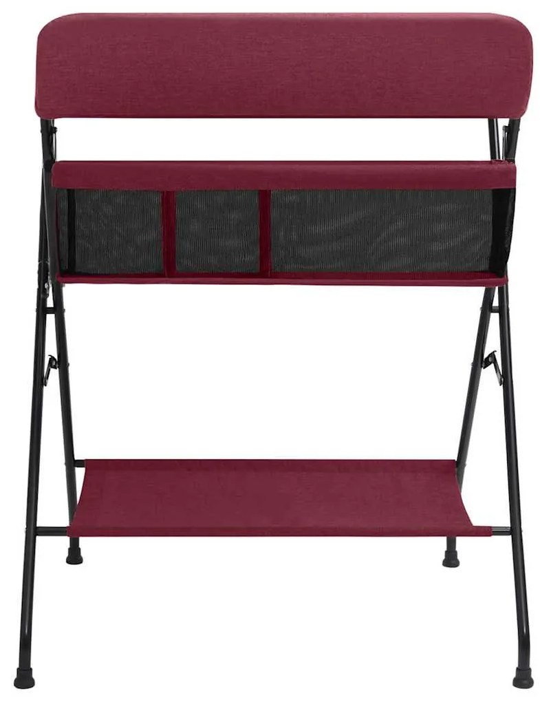Mesa muda-fraldas ferro vermelho