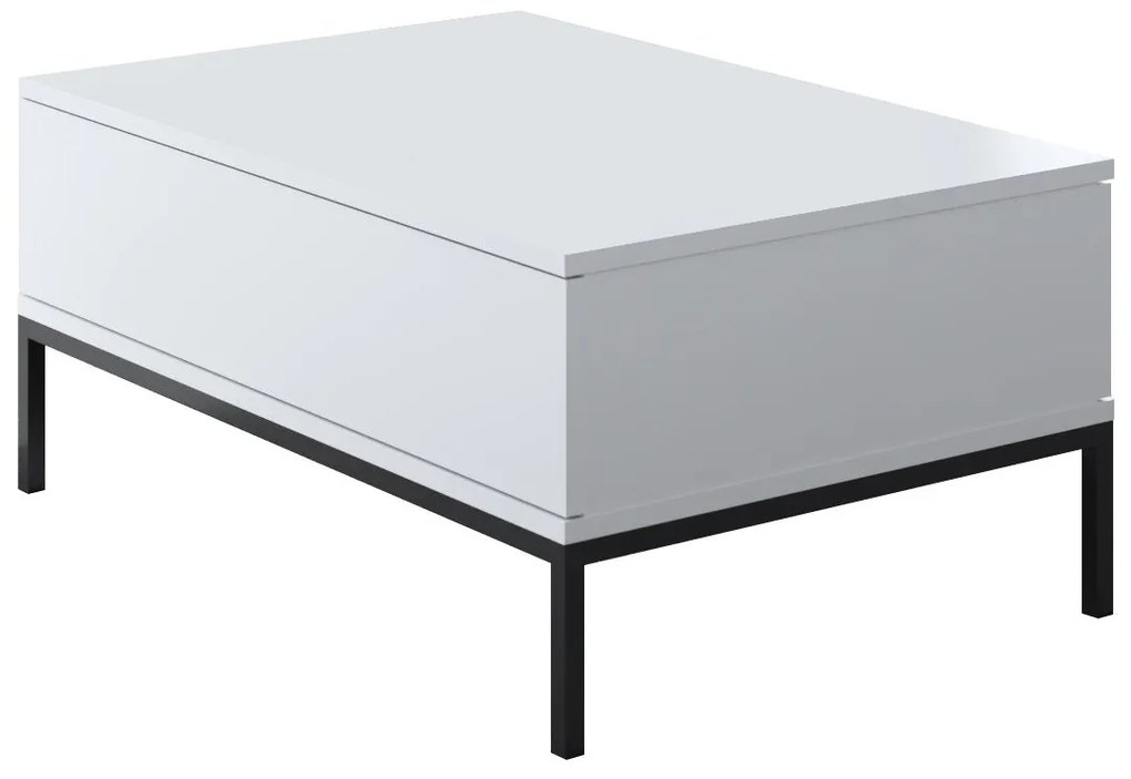 Mesa de Centro Lord – Preto e Branco – 90x40x60 cm