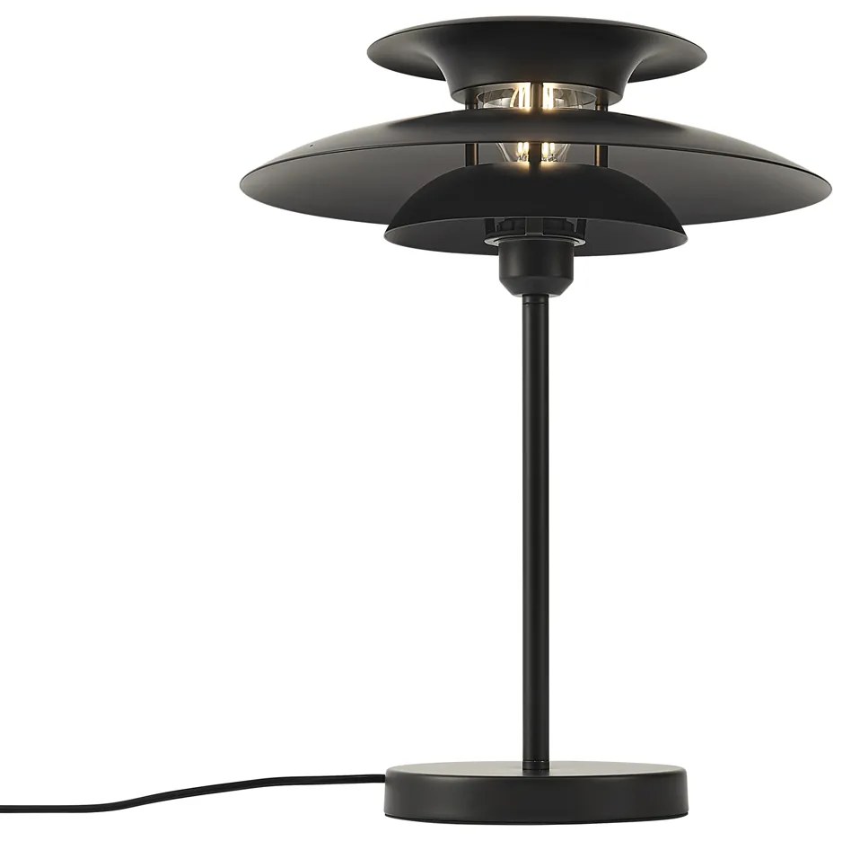 Candeeiro de mesa retro aço preto 45cm - Pauly Retro