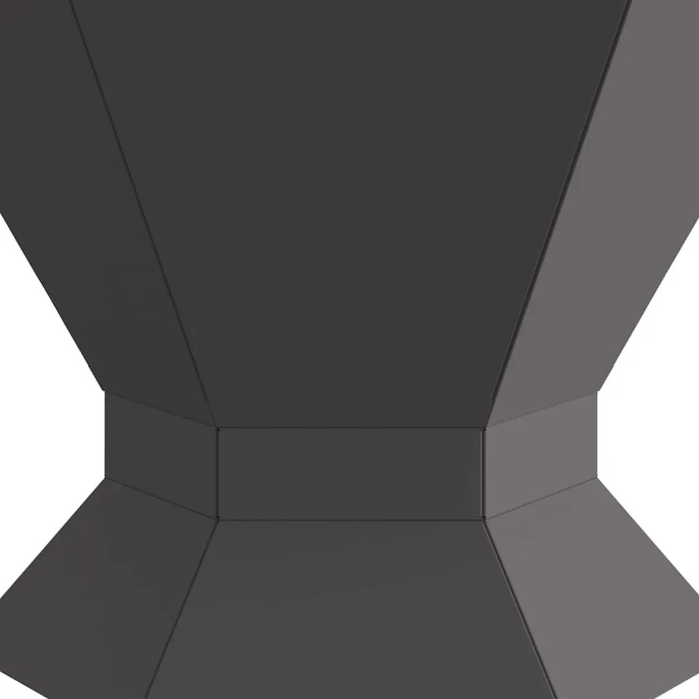 Fogueira Hexagonal vidaXL Preta 50x50x40 cm em Aço