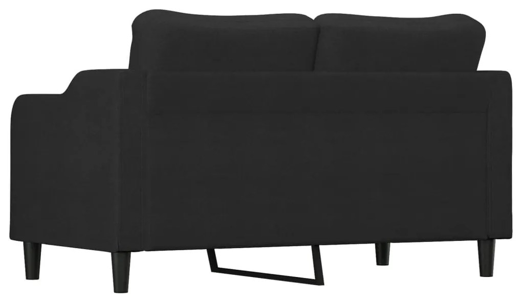 Sofá de 2 lugares tecido 140 cm preto