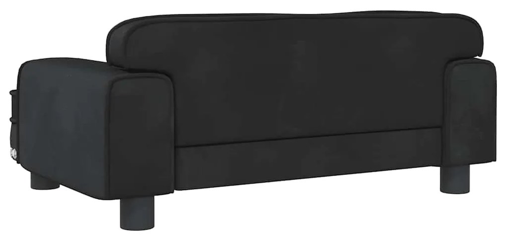 Cama para cães 70x45x30 cm veludo preto
