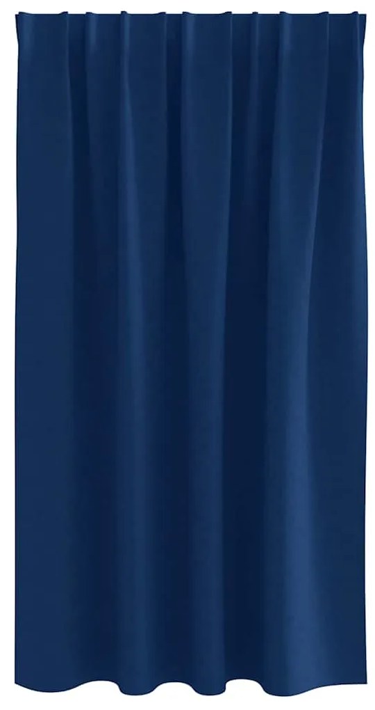 Cortinas com cortinas 2 pcs Azul escuro 140 x 140 cm Poliéster
