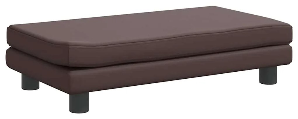 Cama para cães com extensão 100x50x30 cm couro artif. castanho