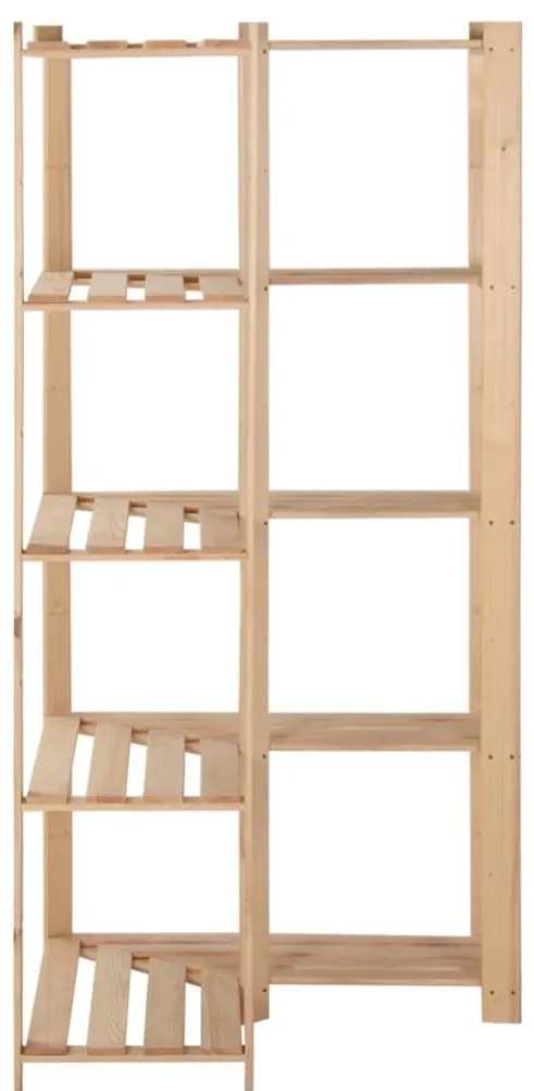 Unidade arrumação canto c/ 5 prateleiras 82,5x82,5x170 cm pinho