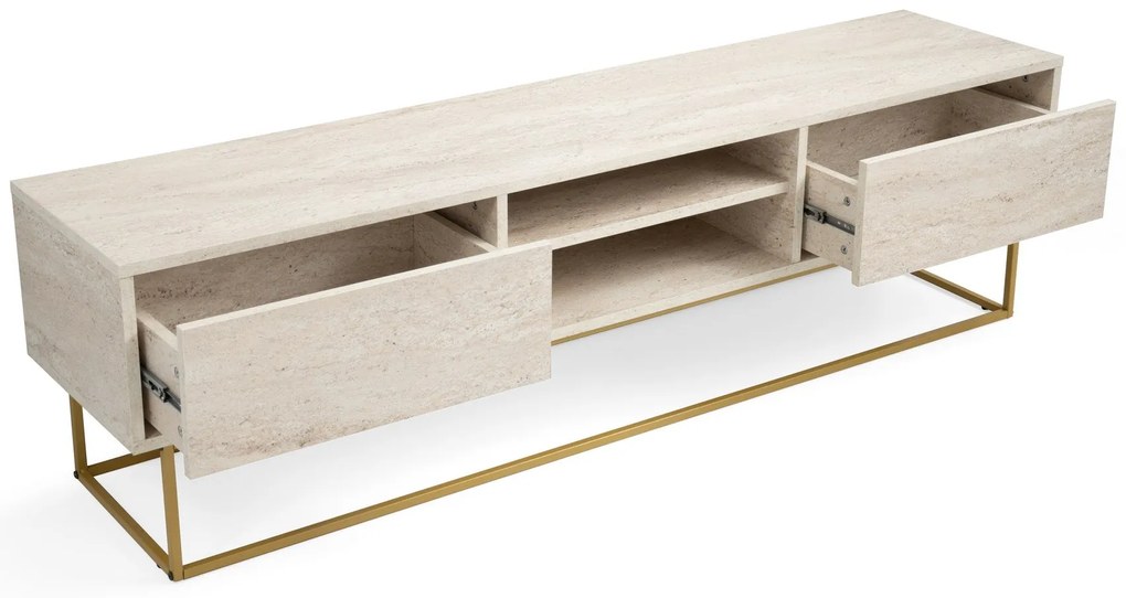 Móvel de TV Escape – Travertine Gold – 180 cm x 50 cm x 40 cm