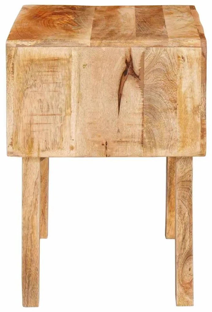 Mesas de canto com gaveta Castanho Madeira de mangueira maciça