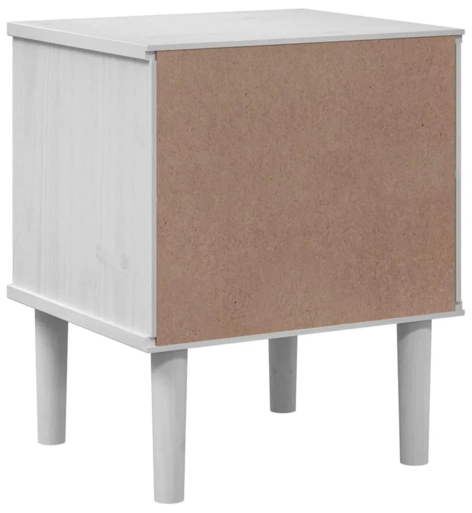 Mesa de cabeceira SENJA 40x35x48 cm pinho maciço branco