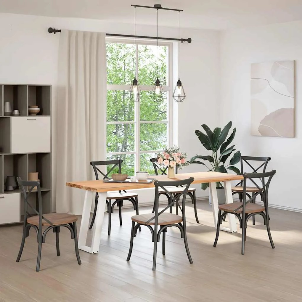 Pés de mesa de console em forma de U, 2 peças, branco, 28x(72-73) cm,
