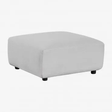 Puff Quadrado 85x85 Cm Bruna Tecido Cinzento Glaciar - Sklum