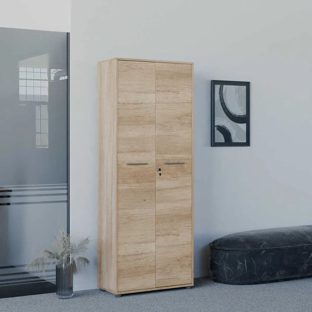 Arquivador Alto de Escritorio "Noce" - Nogueira Clara - 72x187x34cm -