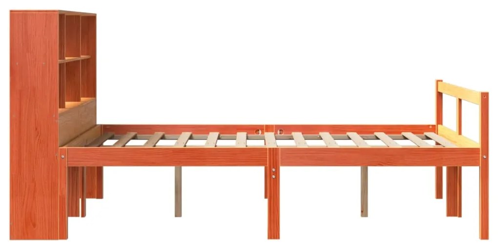 Cama com estante sem colchão 135x190 cm madeira maciça