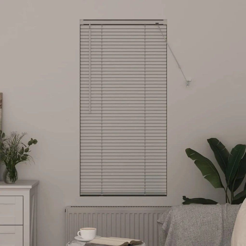 Persiana de Janela com cortinas Outros Manual Branco 80 x 130 cm Alumí