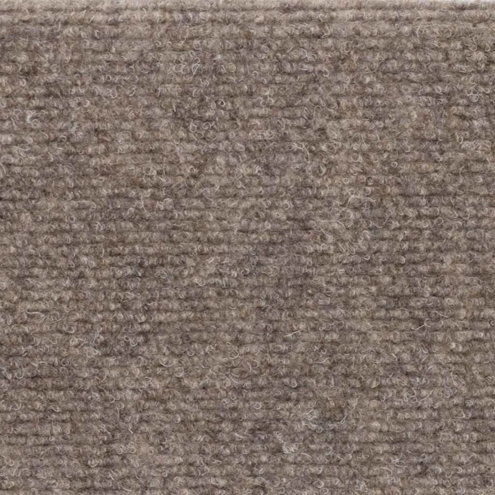 Tapetes de escada adesivos 15 pcs 65x21x4 cm agulhado creme