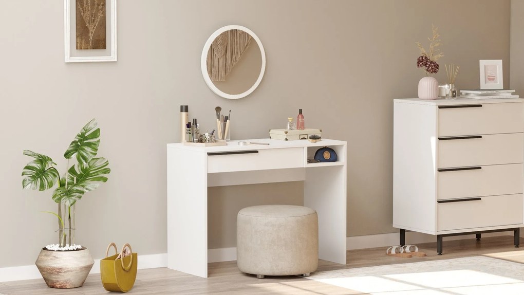 Mesa de Maquilhagem ON18 – Branco – 100x75x44,5 cm