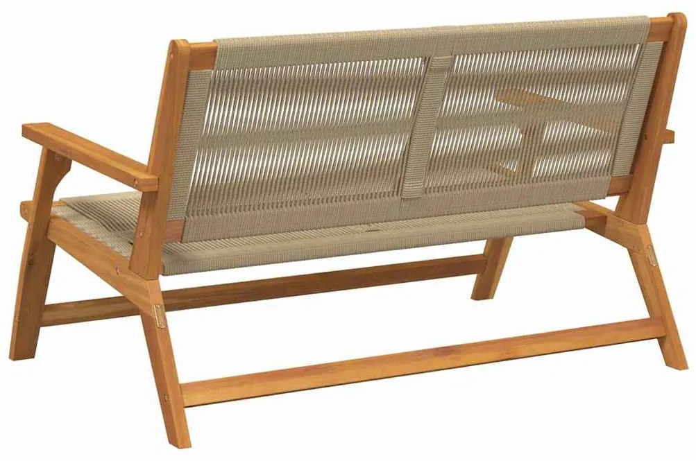 Banco de Jardim Bege 76x122x73 cm Madeira Sólida de Acácia