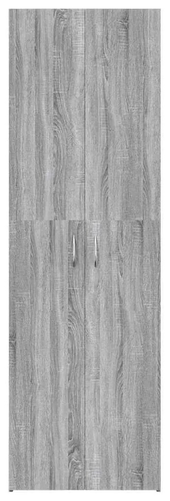 Armário escritório 60x32x190cm derivado madeira cinzento sonoma