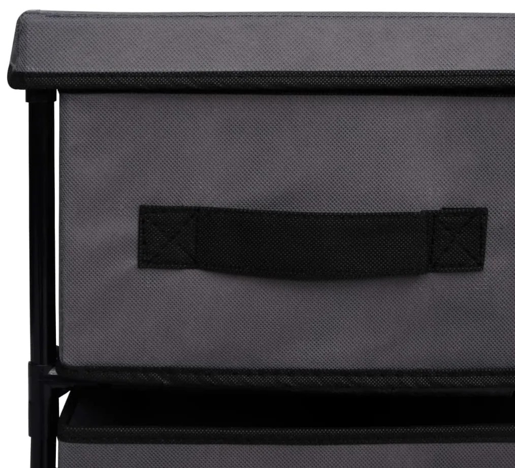 Armário de arrumação com 6 gavetas 55x29x55 cm aço cinzento