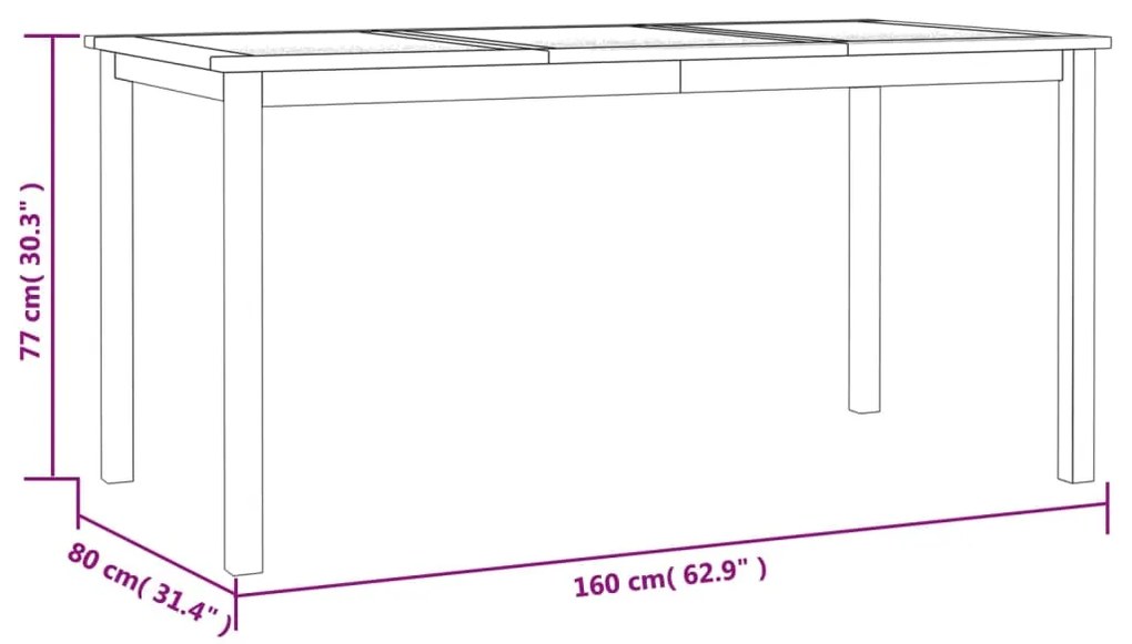 5 pcs conjunto de jantar p/ jardim madeira de teca maciça