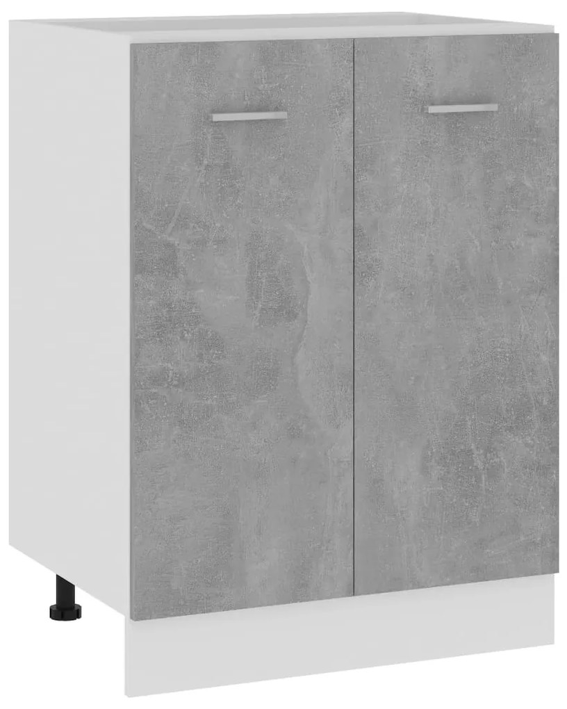 801192 vidaXL Armário inferior 60x46x81,5 cm contraplacado cinzento cimento