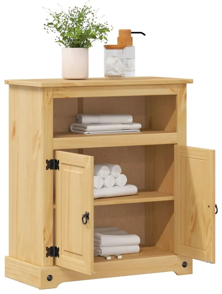Móvel de WC Corona 70x33x80 cm madeira de pinho maciça