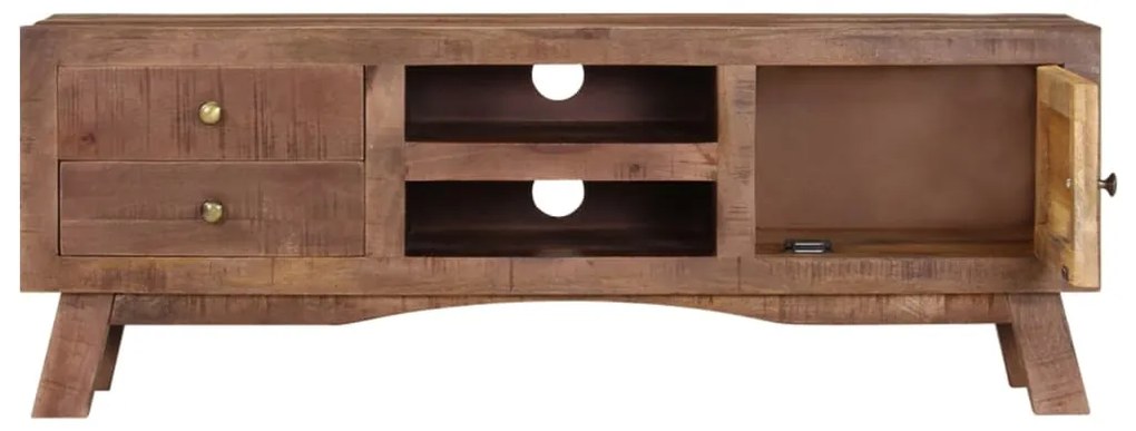 Móvel de TV 110x30x40 cm madeira de mangueira áspera