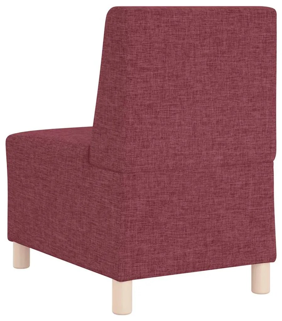 Poltrona sem braços 55 cm tecido vermelho tinto
