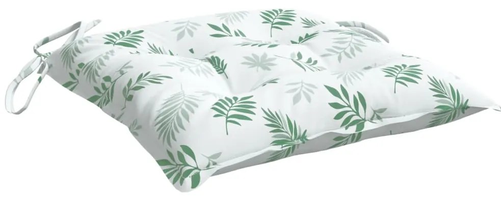 Almofadões p/ cadeira 4 pcs tecido oxford padrão folhas