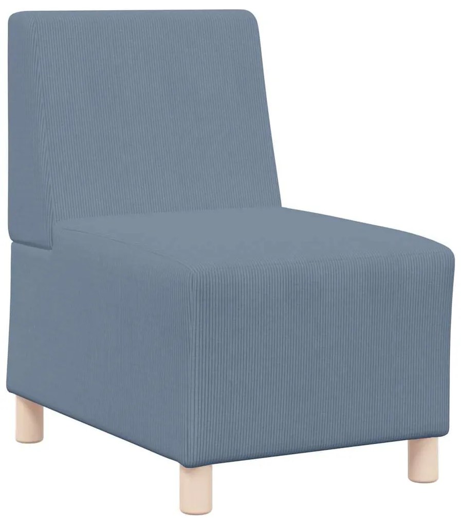 Sofá Chiar 2 pcs Azul 55 x 74 x 82 cm Tecido de veludo côtelé